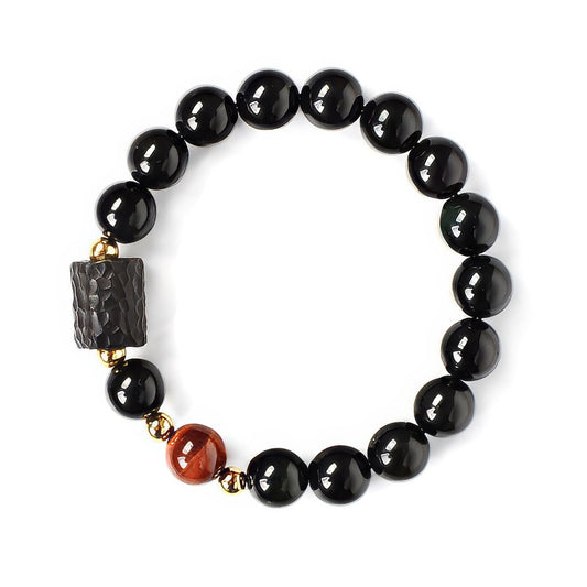 Natural Obsidian Color Eye Bracelet