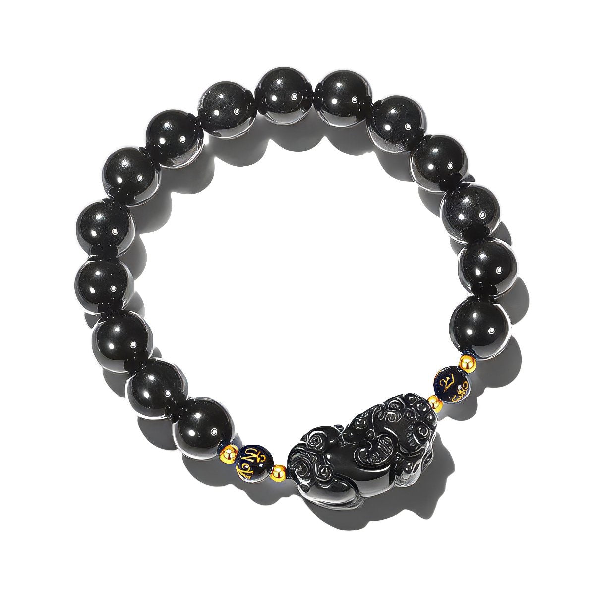 Natural Obsidian Pixiu Bracelet