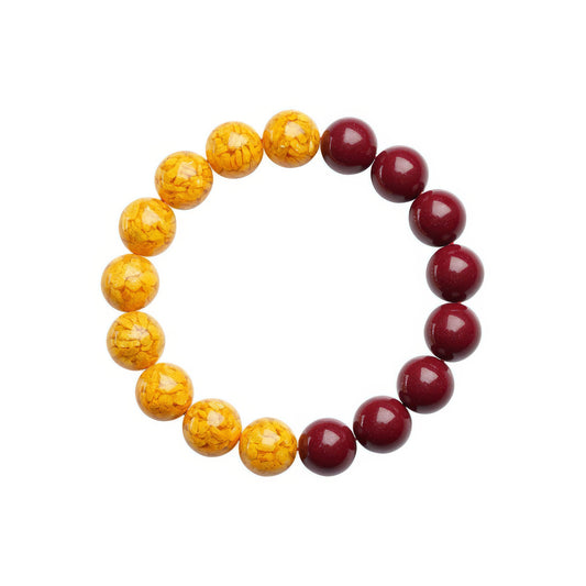 Purple Gold Sand Realgar Luck Beads Bracelet