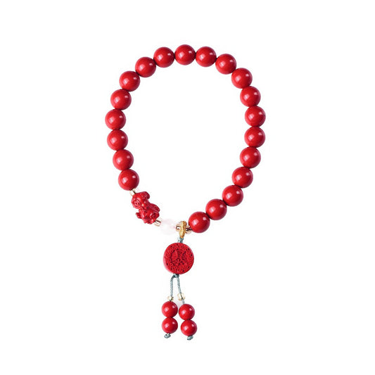 Natural High Content Cinnabar Get Rich Bracelet