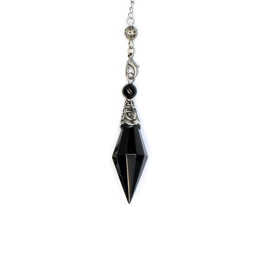 Natural Obsidian Double Point Pendant