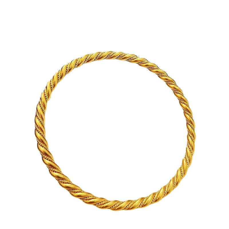 Wealth Knot Gold Bangle-Wealth & Success