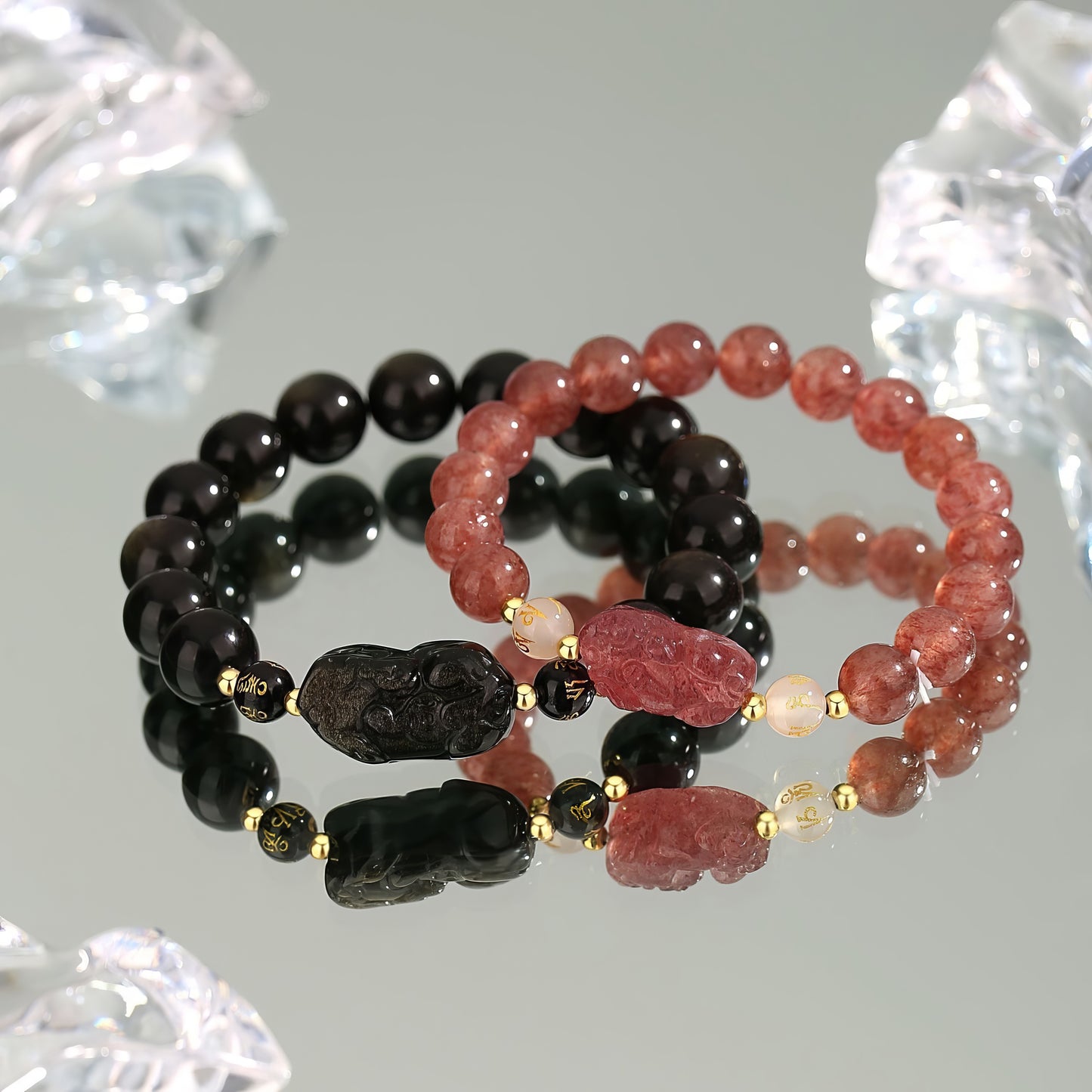 Natural Obsidian Pixiu Bracelet