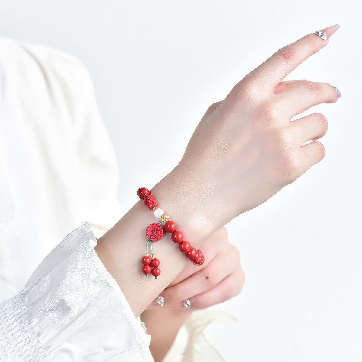 Natural High Content Cinnabar Get Rich Bracelet