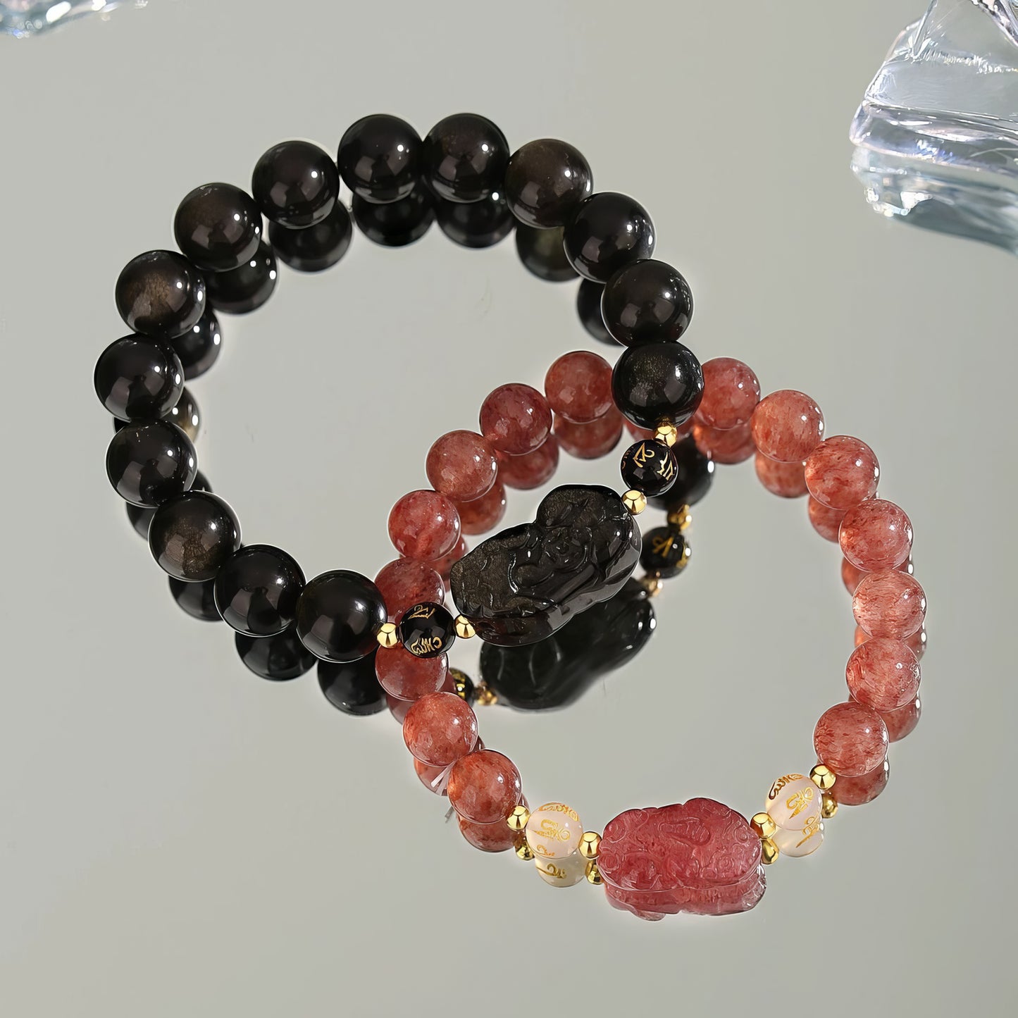 Natural Obsidian Pixiu Bracelet