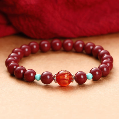 Purple Gold Sand Heart Sutra Fortune Bracelet