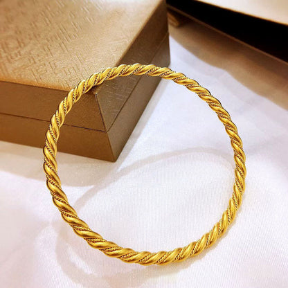 Wealth Knot Gold Bangle-Wealth & Success