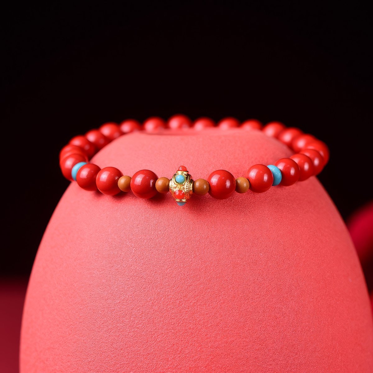 Natural High Content Cinnabar Fortune Bracelet