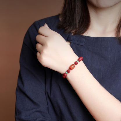 Purple Gold Sand Heart Sutra Fortune Bracelet